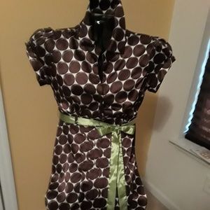 Polka, Polka, Satin Dress